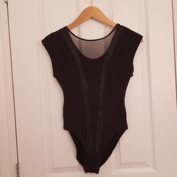 American Apparel Black Mesh Bodysuit - Picture 2 of 4